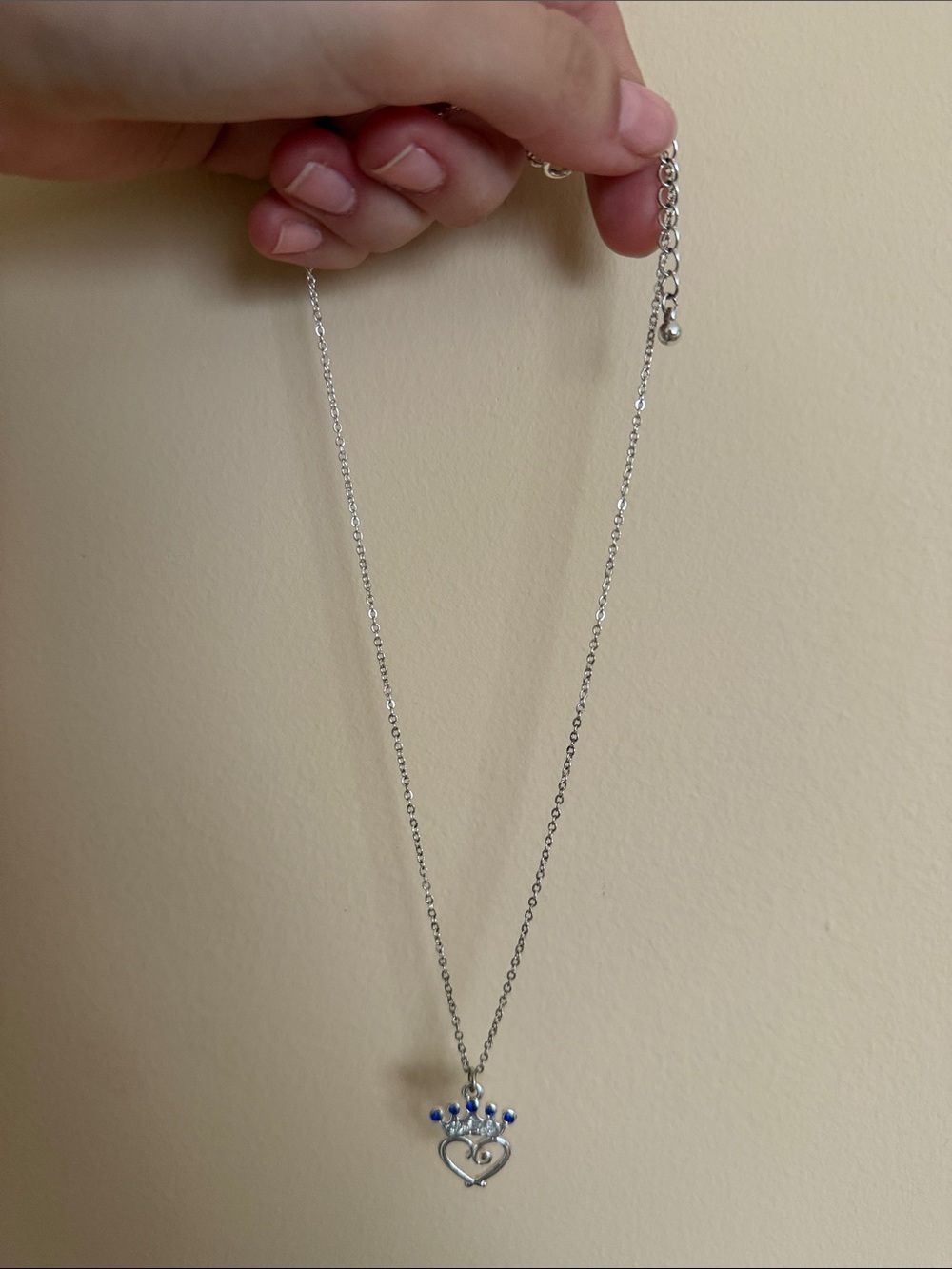 Heart with a Crown Necklace for Little Girls